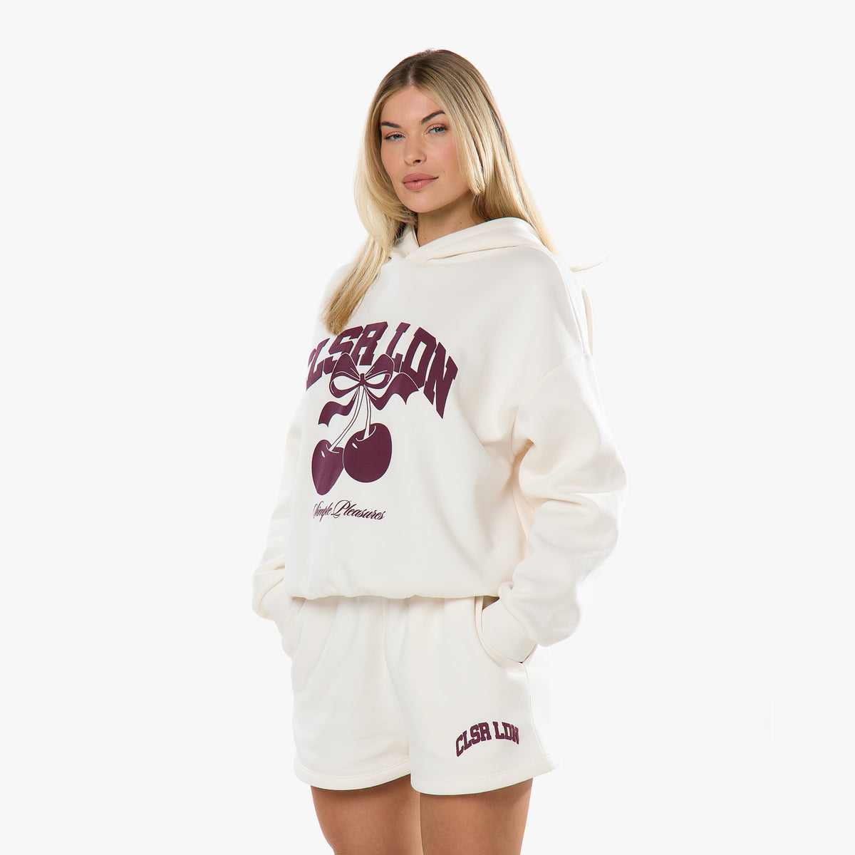 Varsity Cherry Hoodie Twinset | Marshmallow – Closure London
