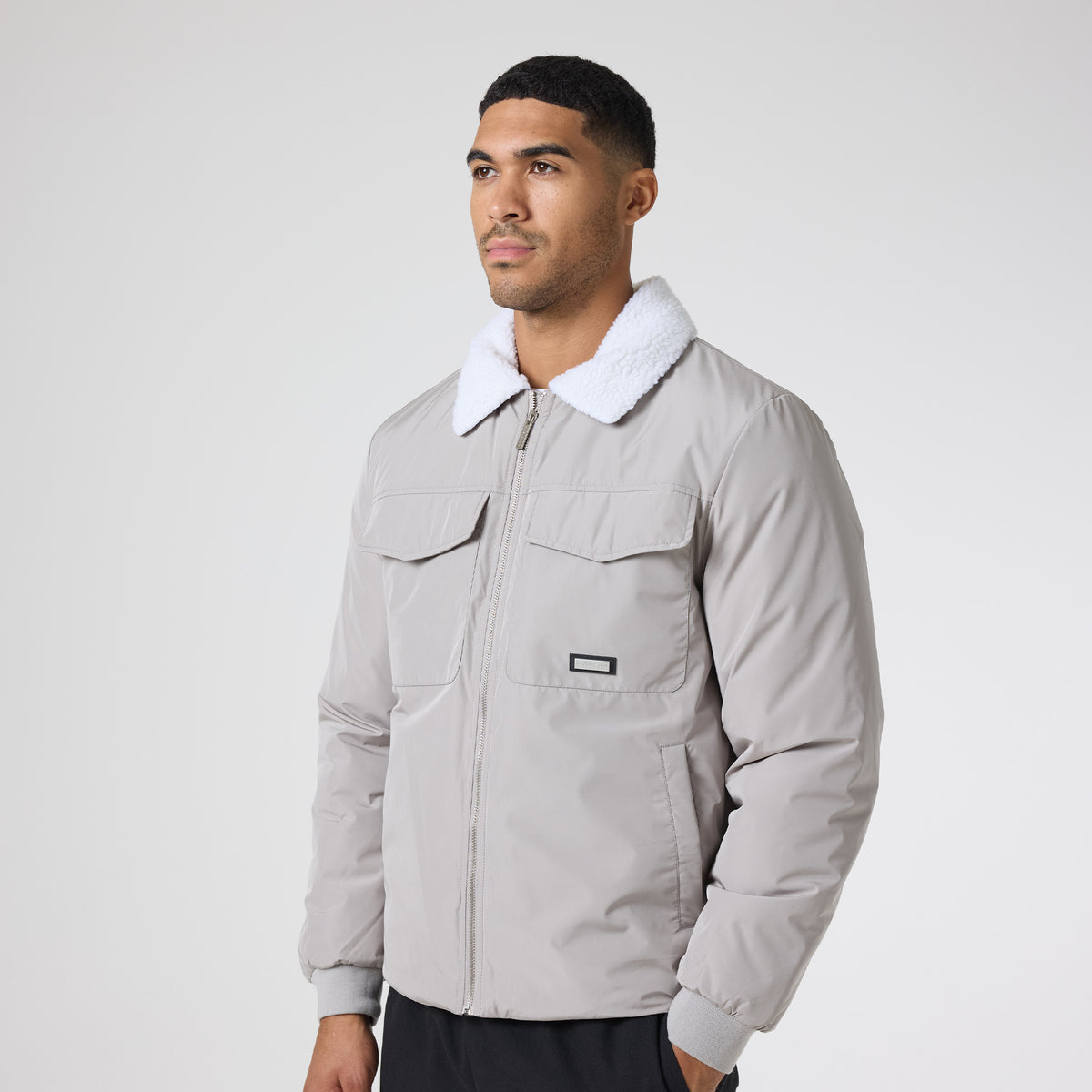 Padded Nylon Smart Jacket | Stone – Closure London