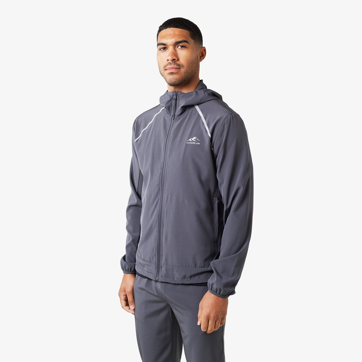 Reflective Core Windbreaker | Charcoal – Closure London