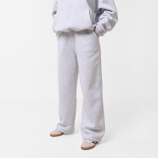 Women's Core Logo Open Hem Jogger Grey Marl Closure London Front Vi