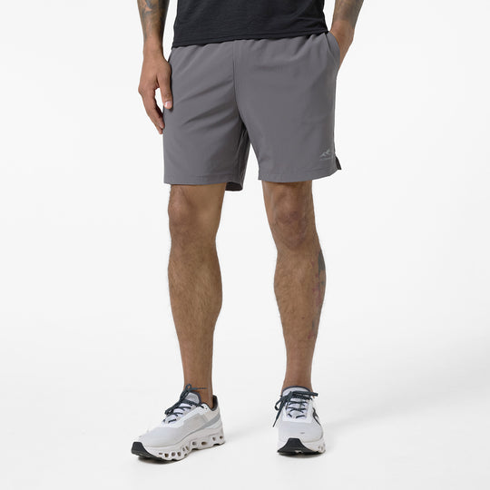Men's  Charcoal Core Performance 6" Short  Closure London  Front View