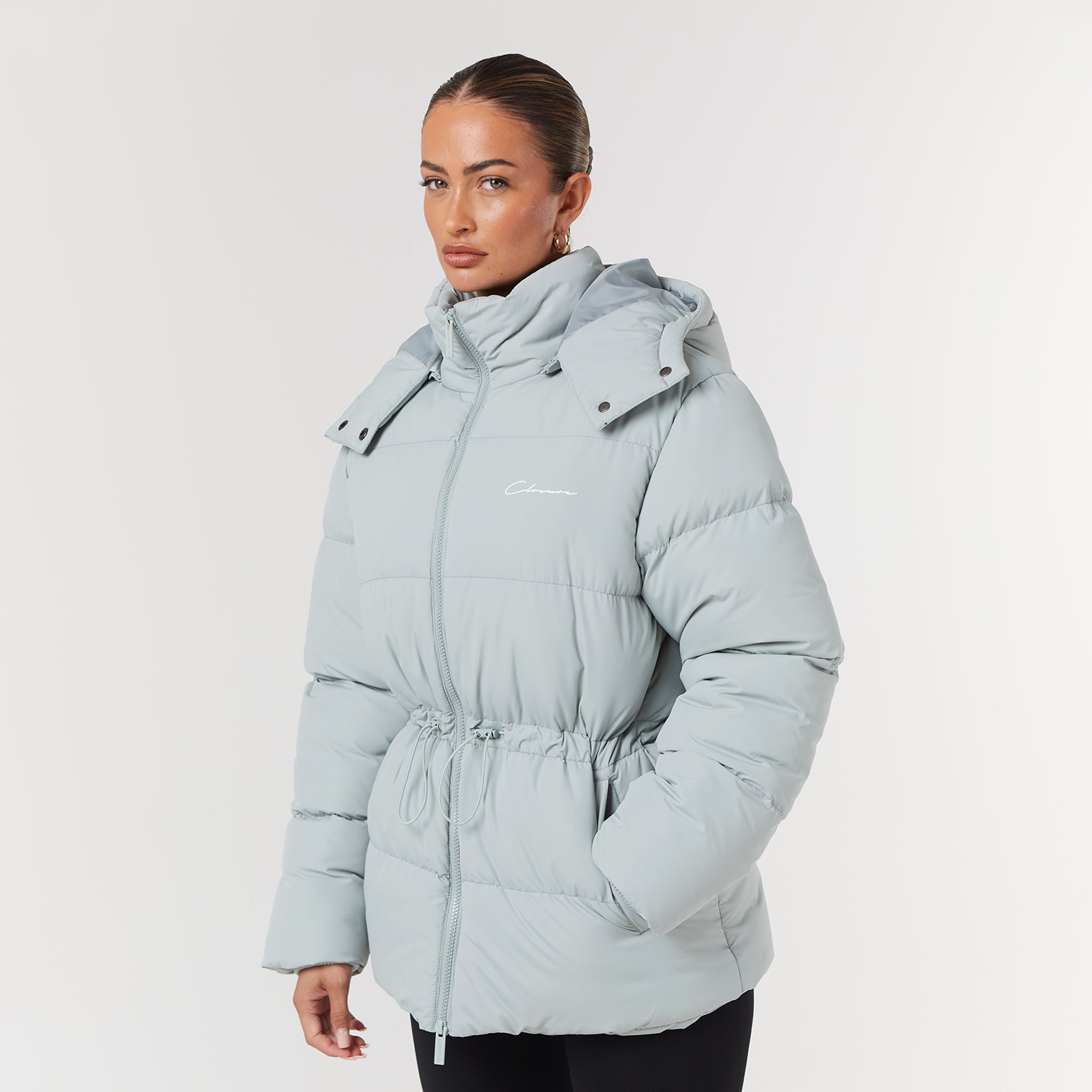 Toggle Waist Puffer Sage