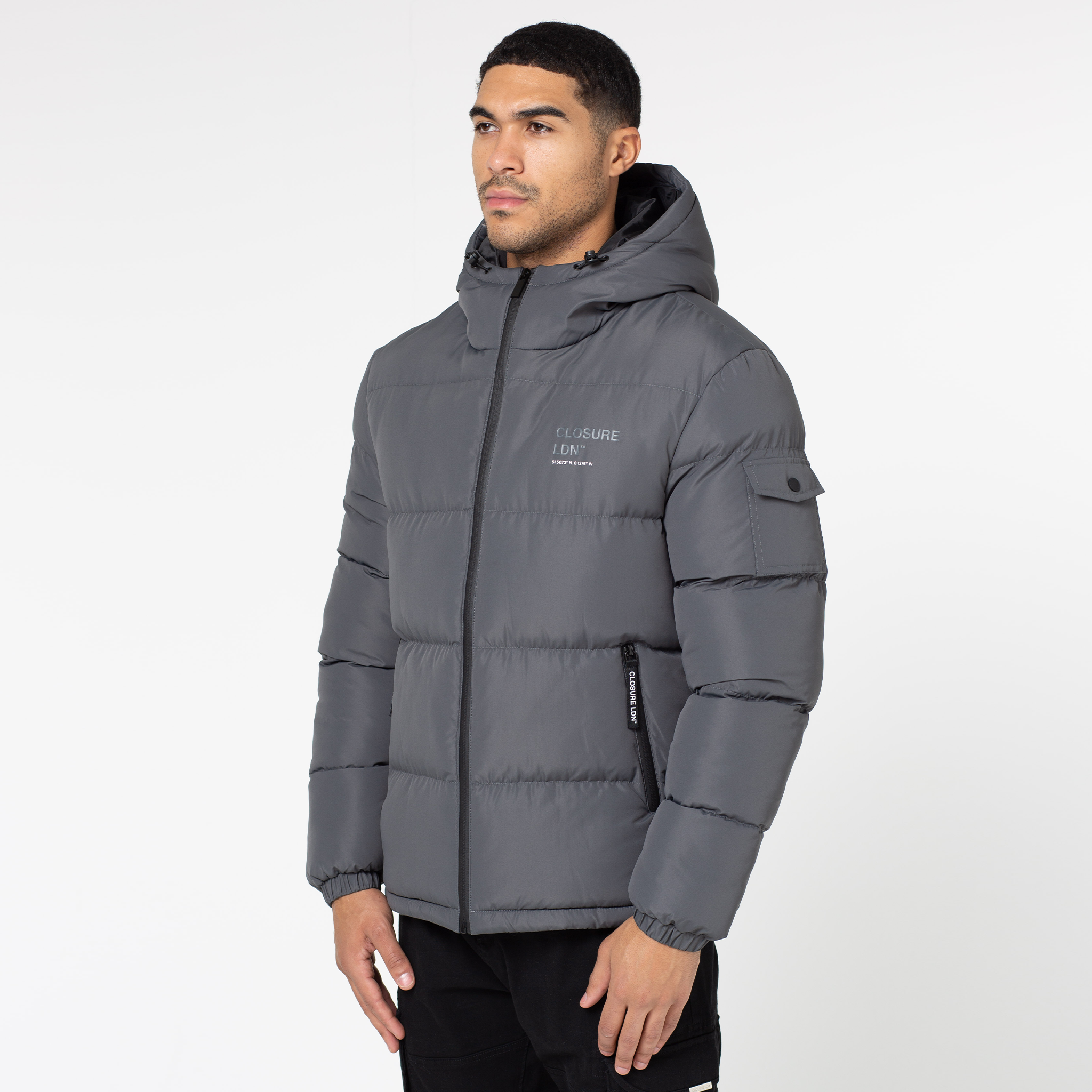 Branded LDN Pocket Puffer Jacket