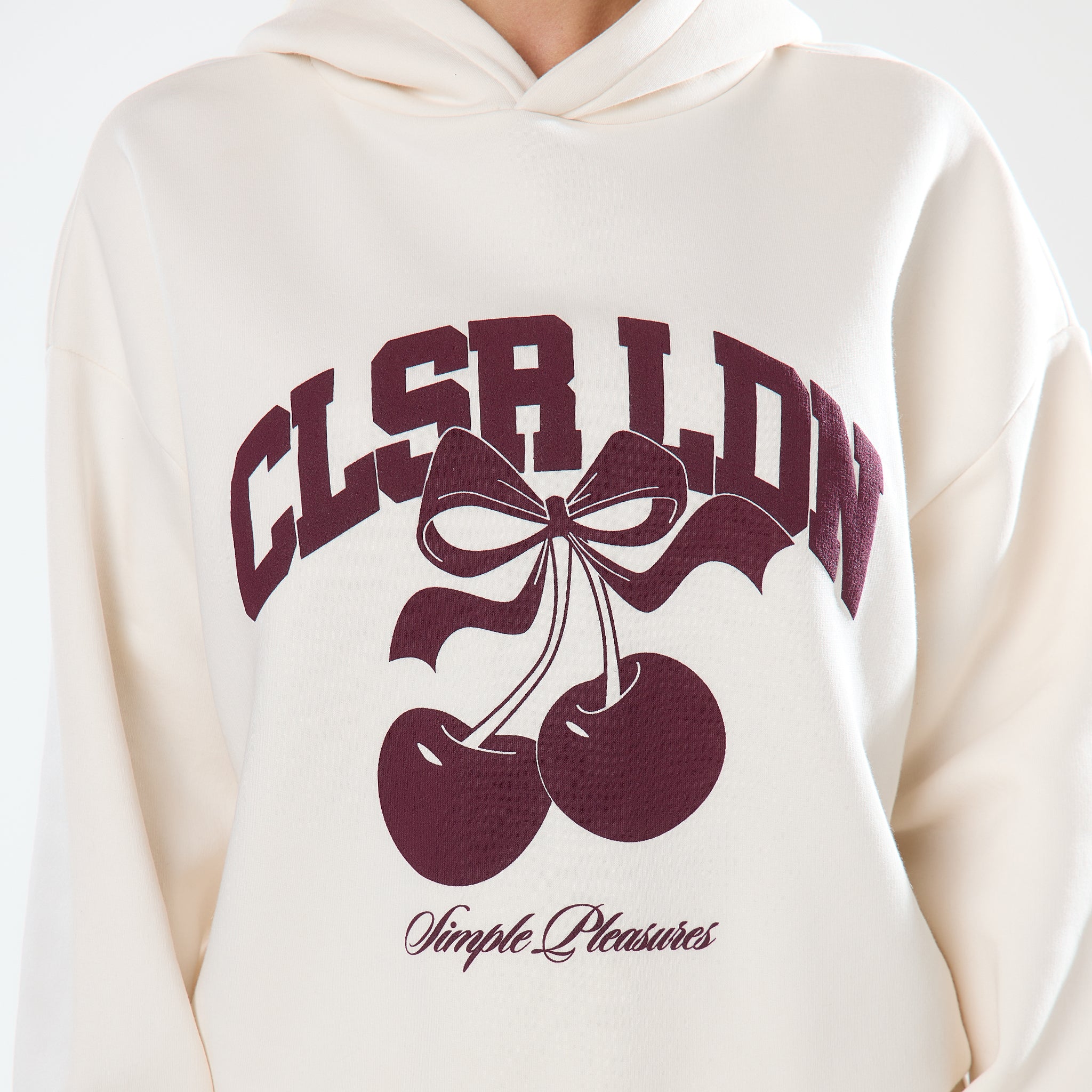Varsity Cherry Hoodie Twinset | Marshmallow – Closure London