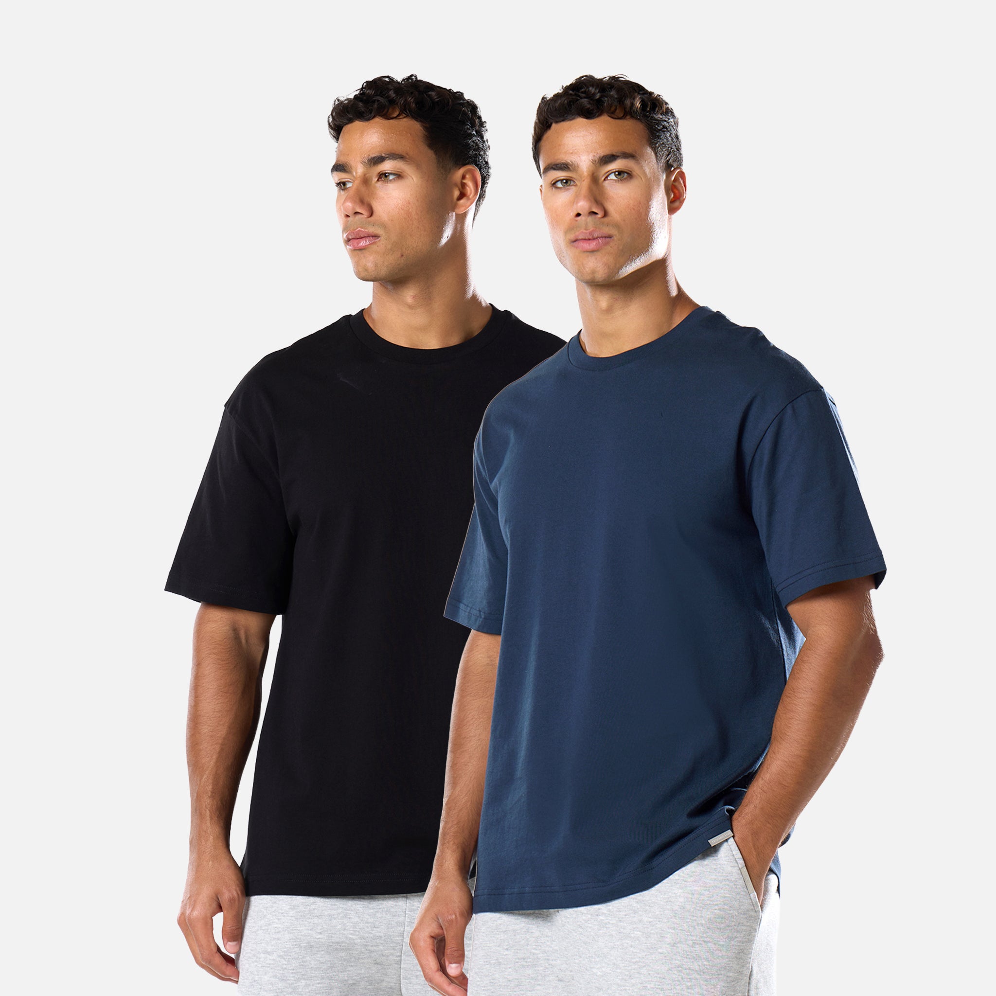 2-Pack Core Relaxed Fit T-Shirt | Black/Navy – Closure London
