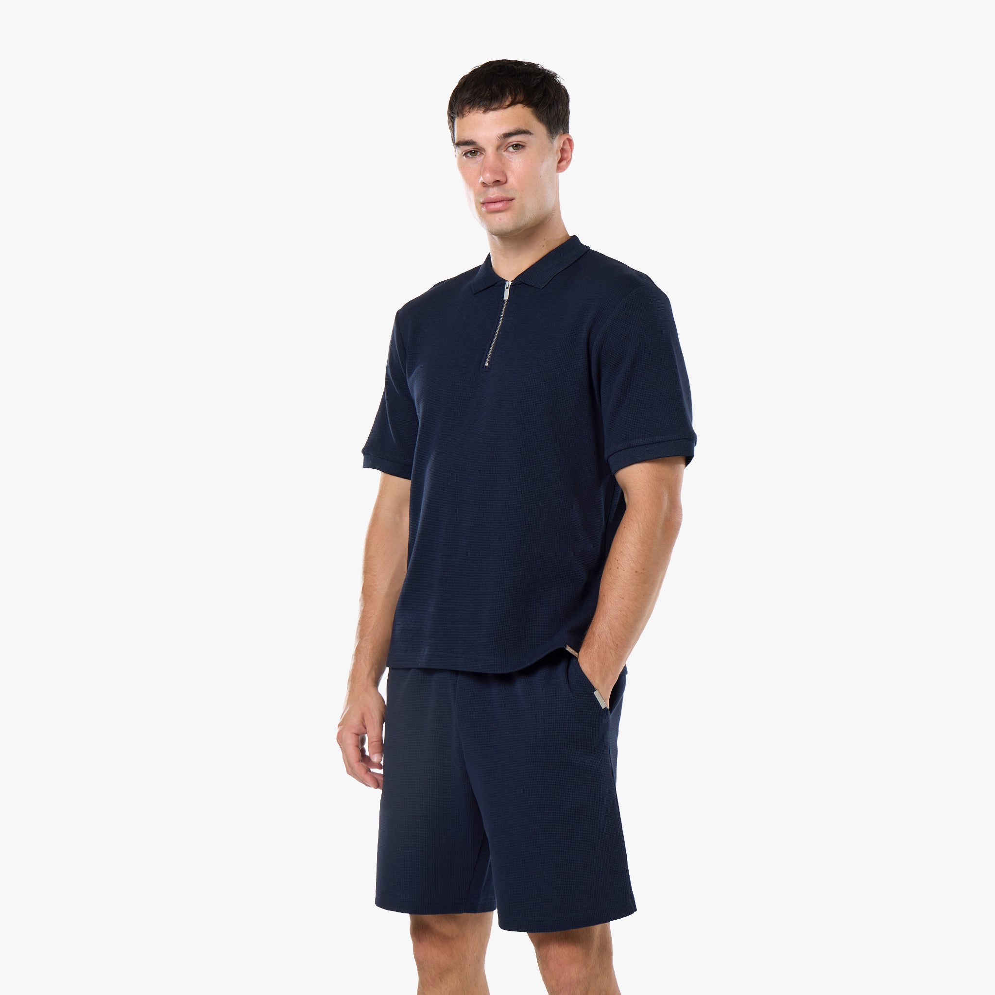 Waffle Knit Short | Dark Navy – Closure London