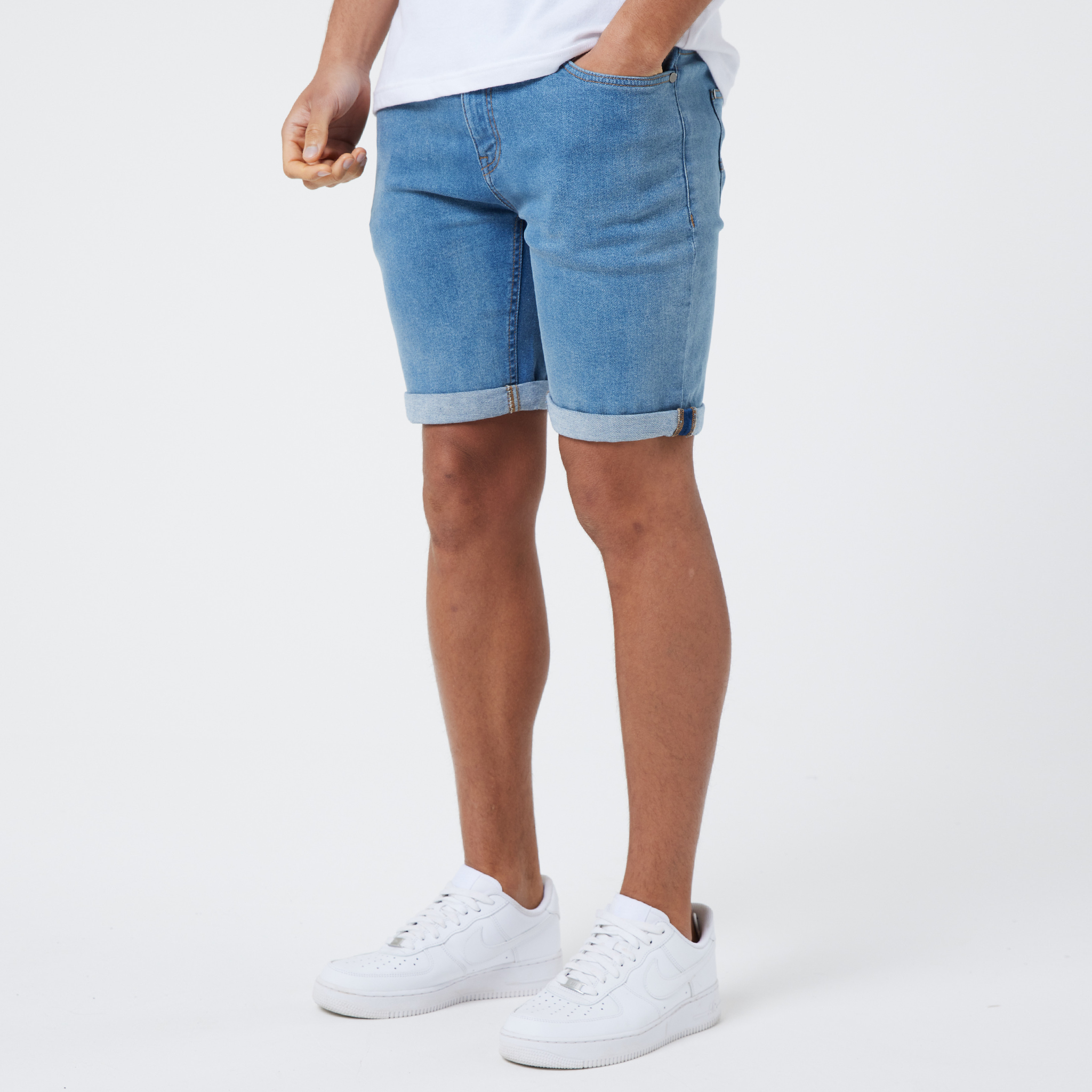 Denim Short Light Blue Wash