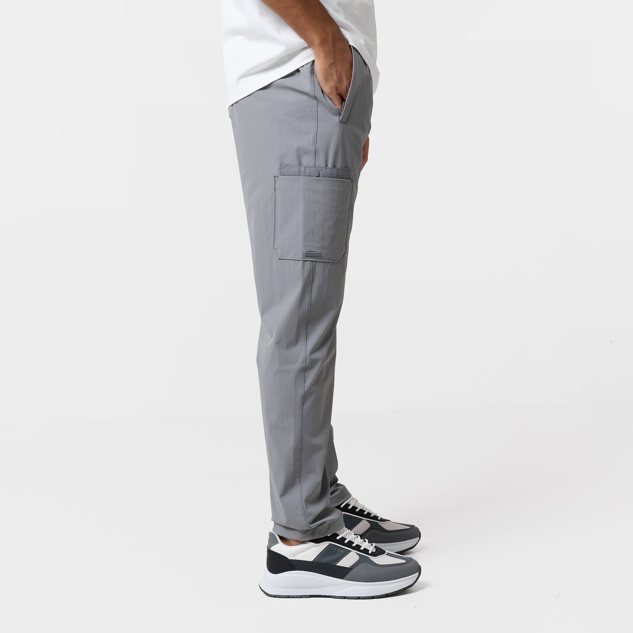 Pocket Tech Double Pocket Tech Trouser | Mid Grey – Closure London