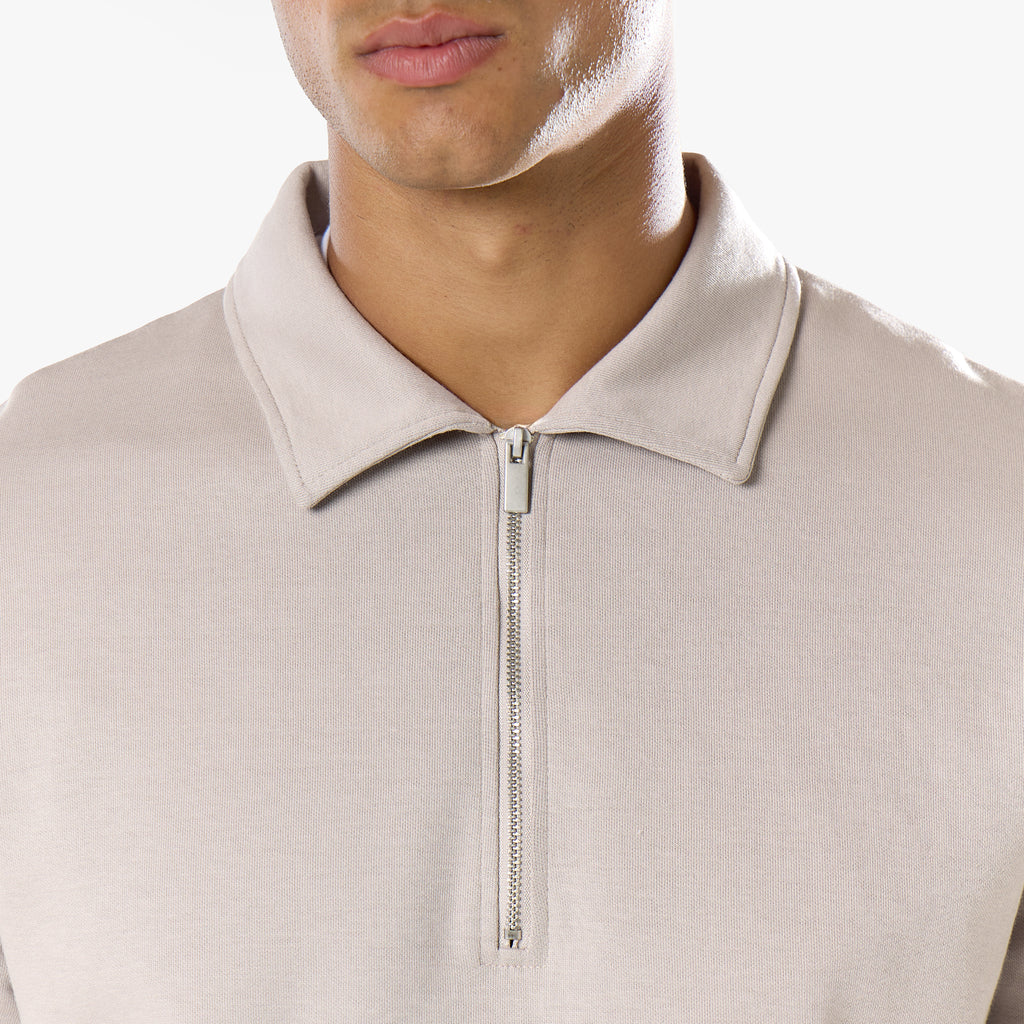 Interlock 1/4 Zip | Stone – Closure London
