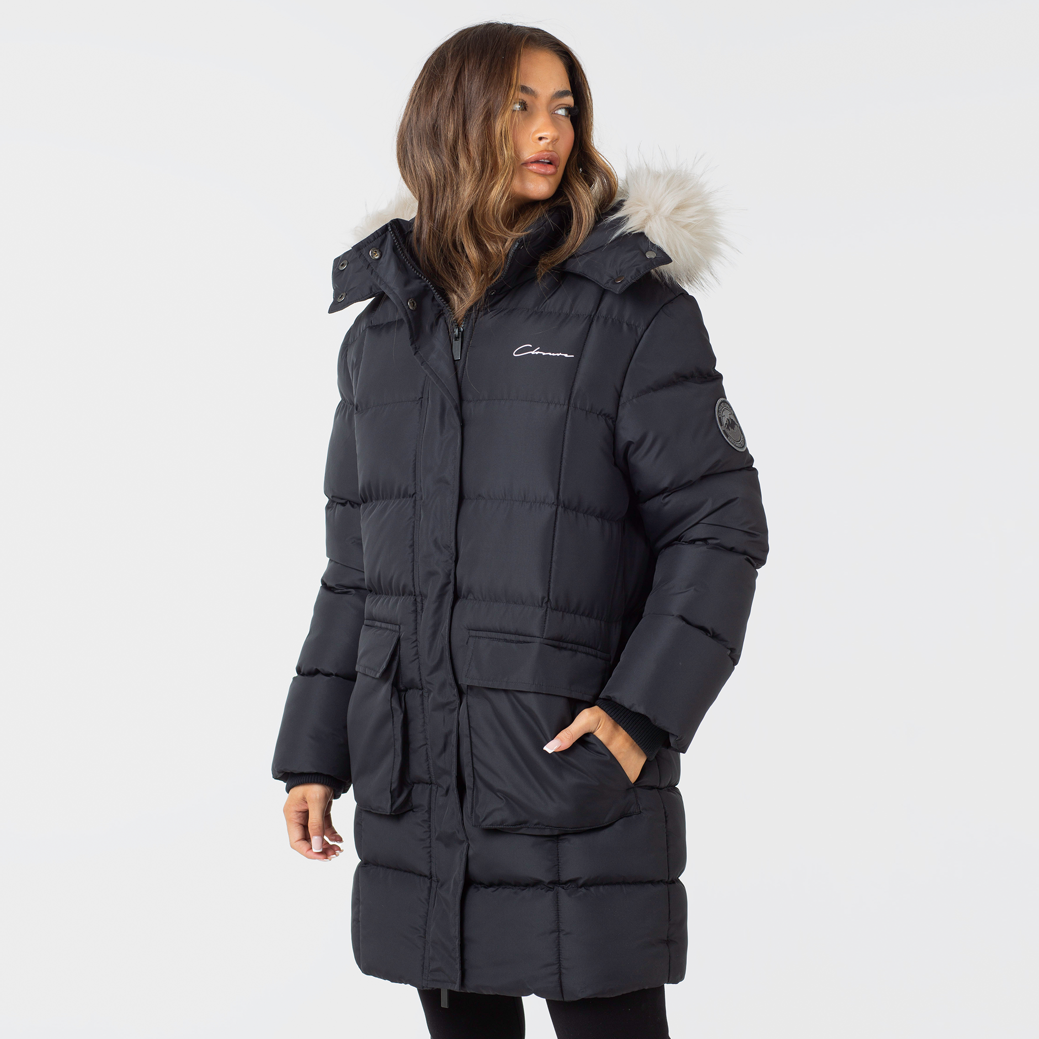 Faux Fur Longline Puffer