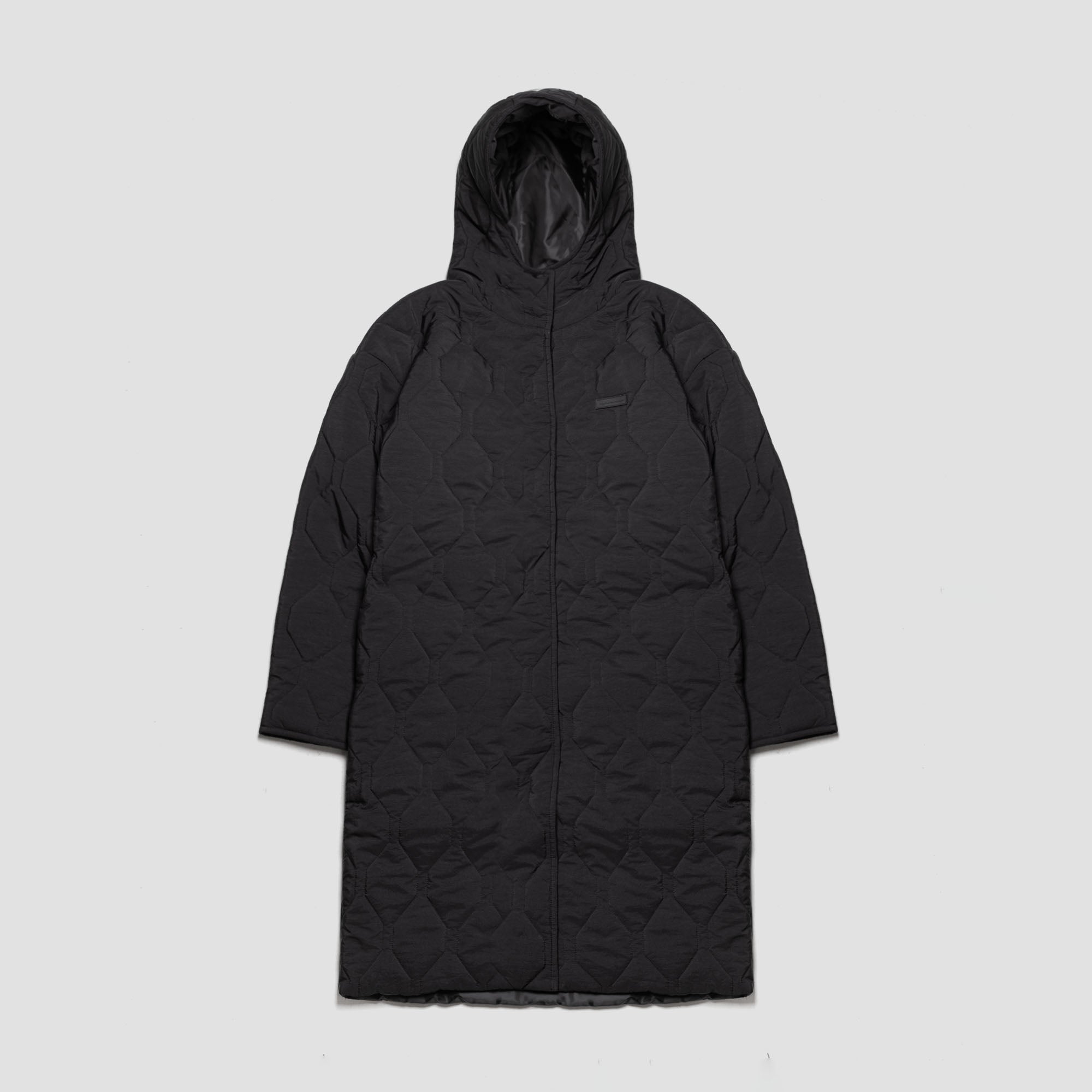 Cross Quilt Longline Duvet Coat | Black – Closure London