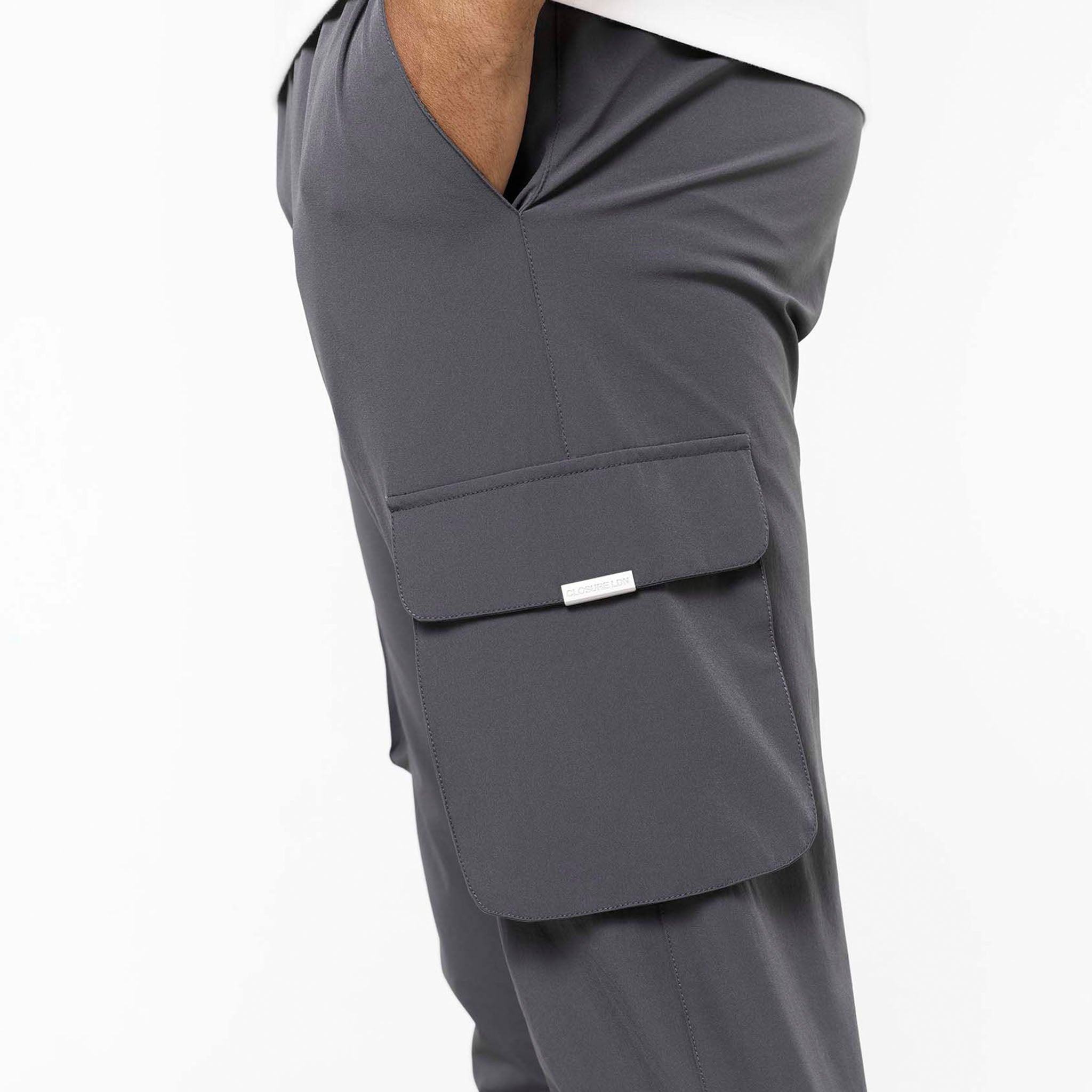 Stretch Tech Cargo Pant | Dark Grey – Closure London