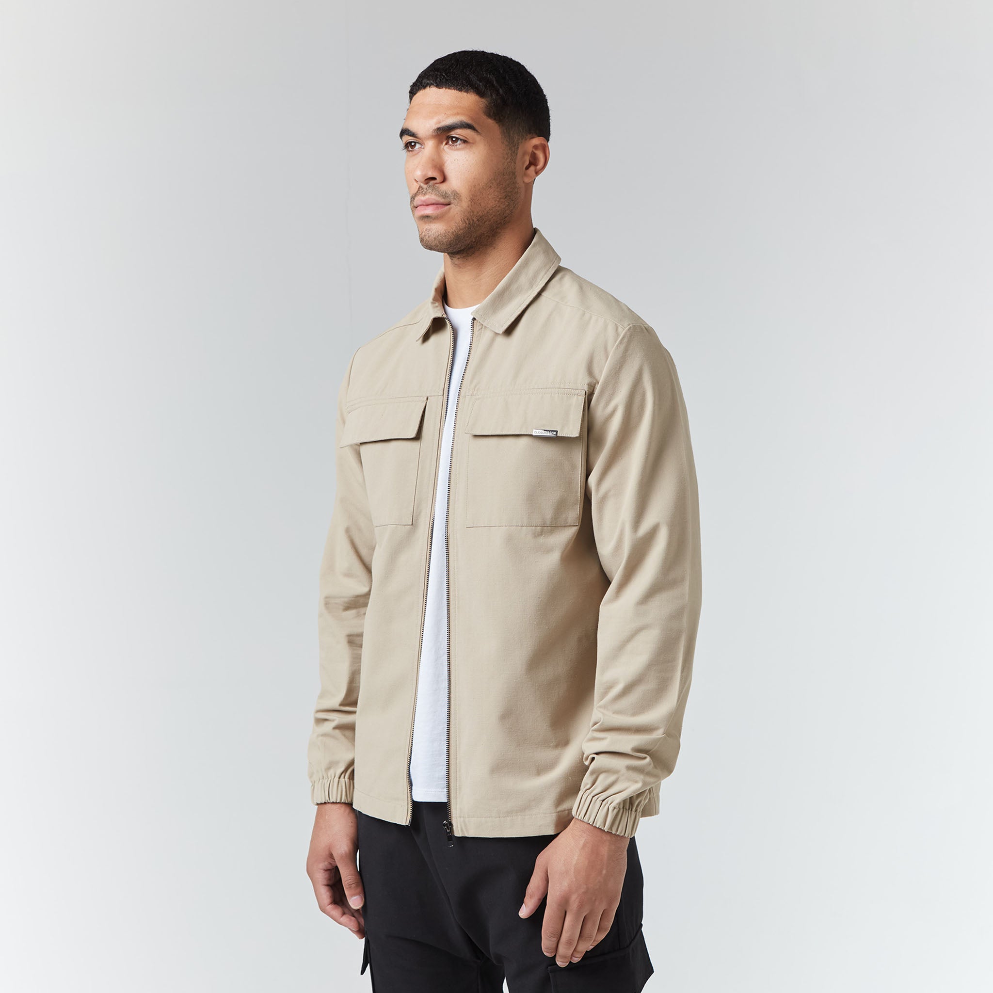 Smart Utility Overshirt | Sand – Closure London