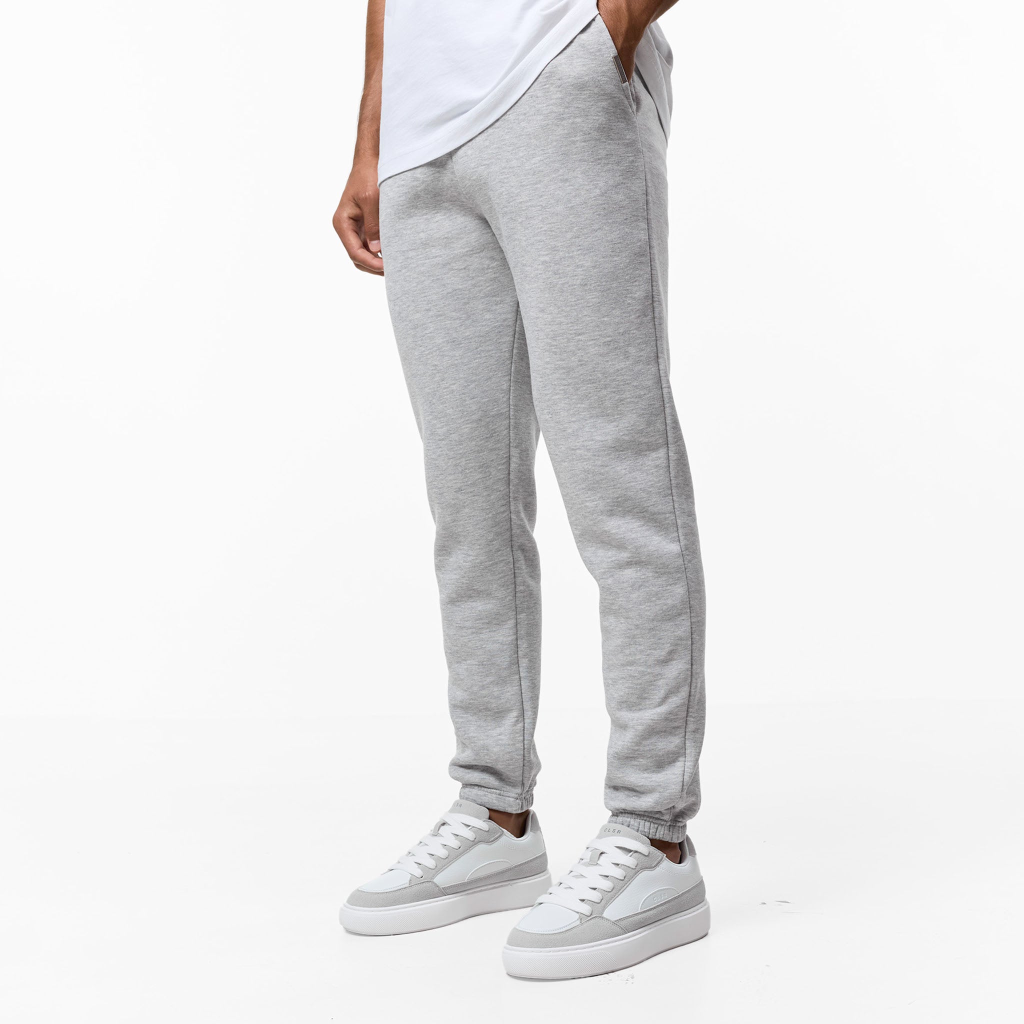 Relaxed Fit Cuffed Jogger Grey Marl – Closure London