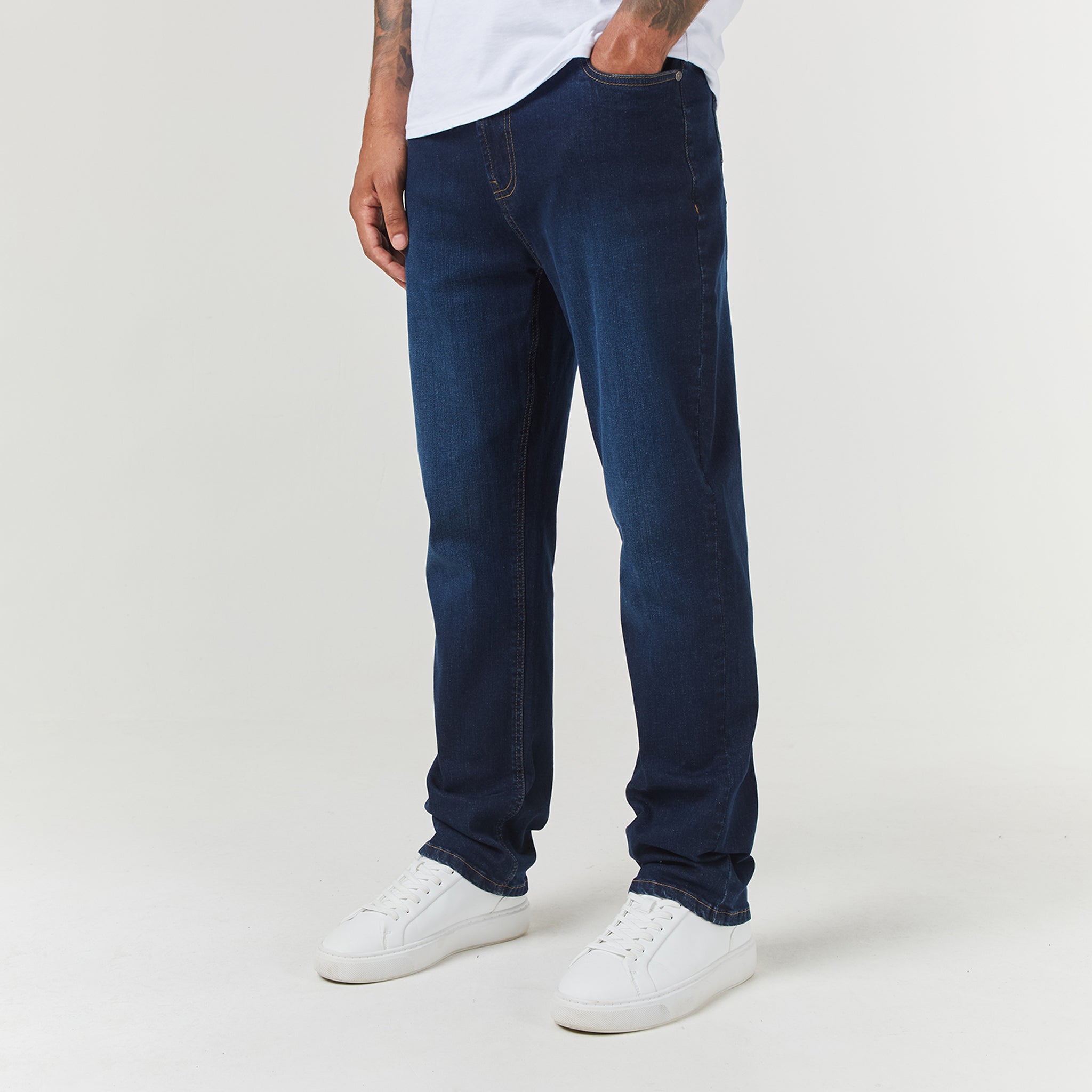 Straight Leg Denim Jean Dark Blue - Main Image