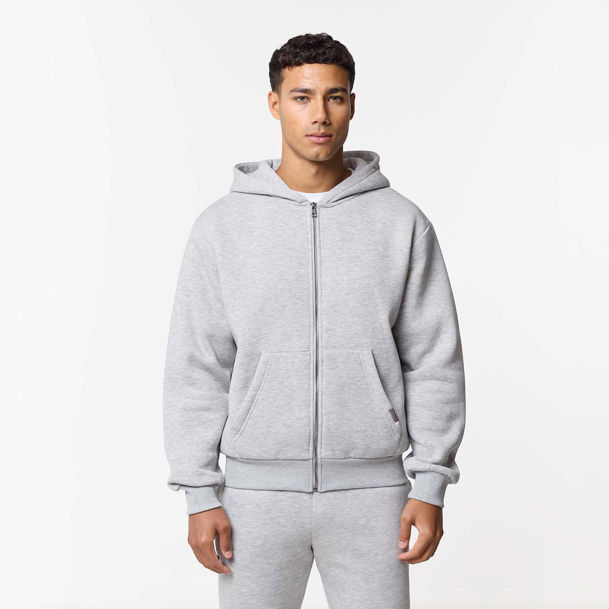 Relaxed Full Zip Hoodie Marl