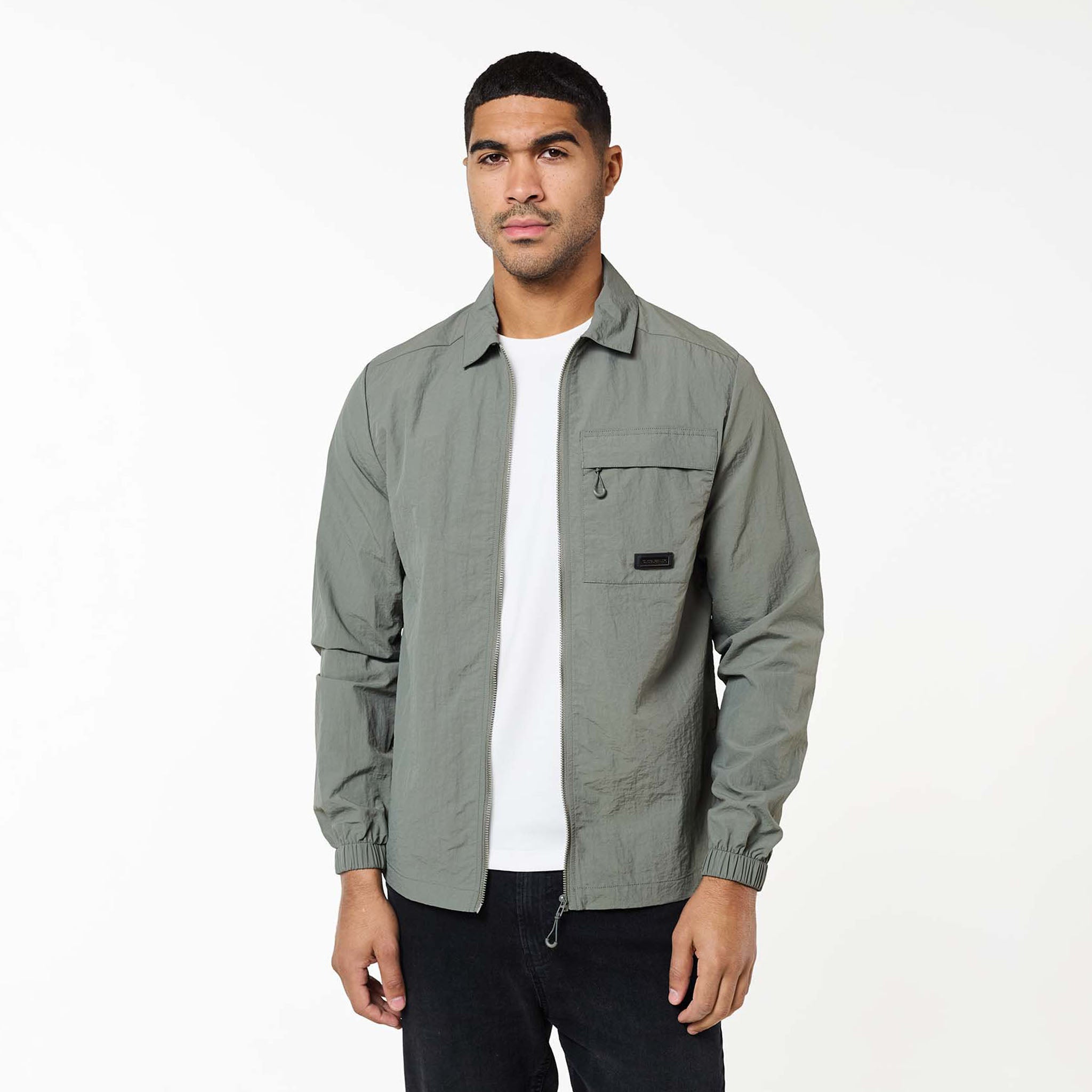 Crinkle Nylon Tech Overshirt