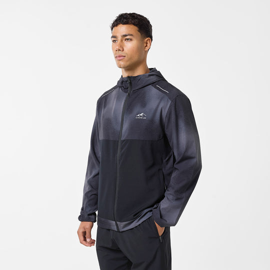 Men's  Black Cloud Print Jacket  Closure London  Front View