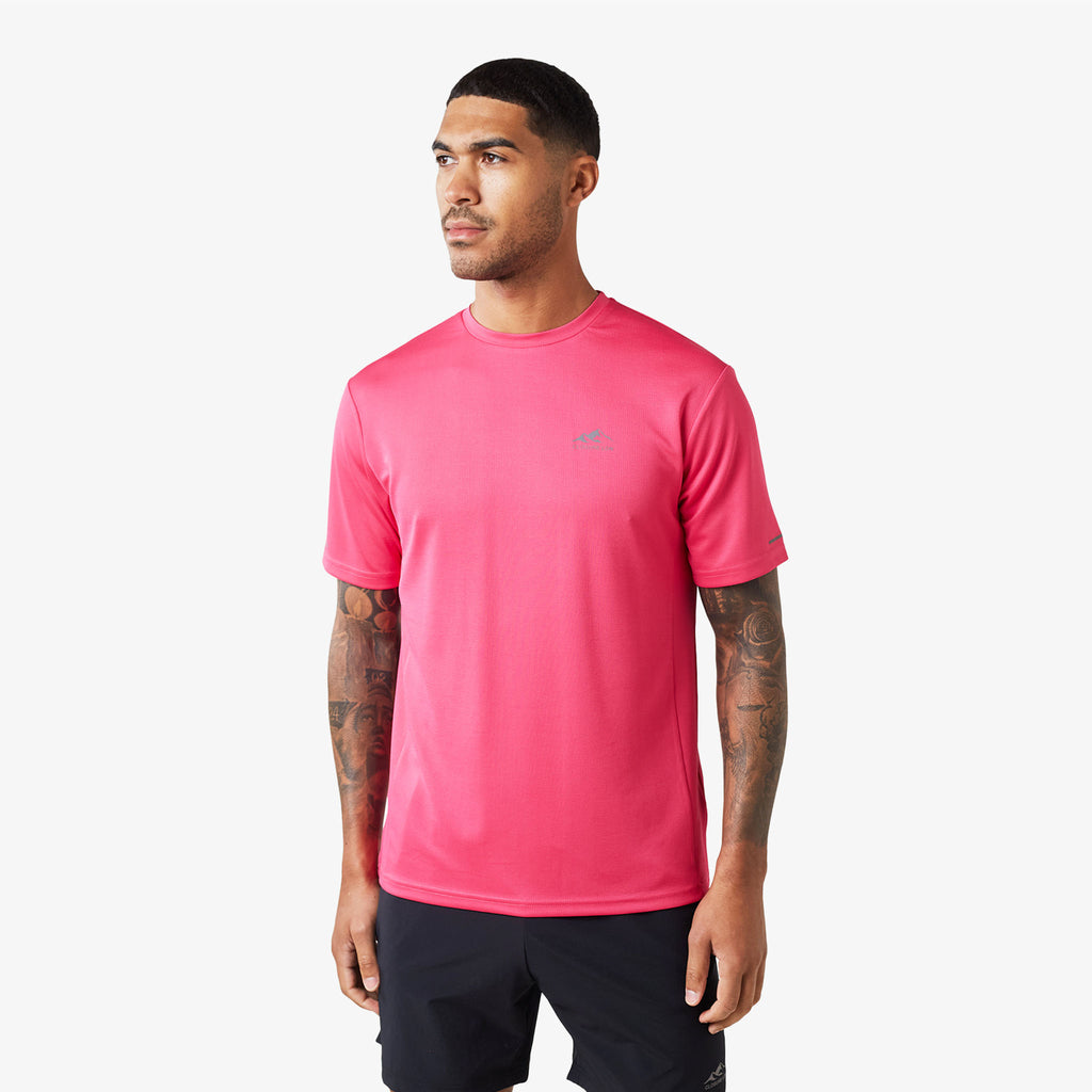 Men's  Pink Cut & Sew T-Shirt  Closure London  Front View