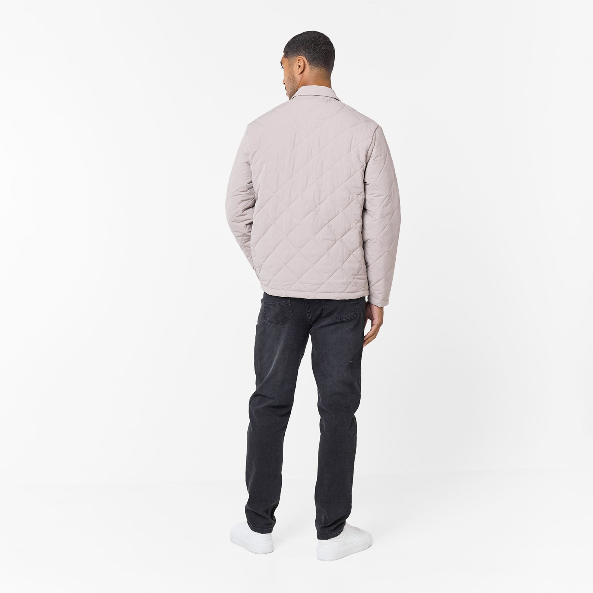 Quilted Overshirt Jacket | Stone – Closure London