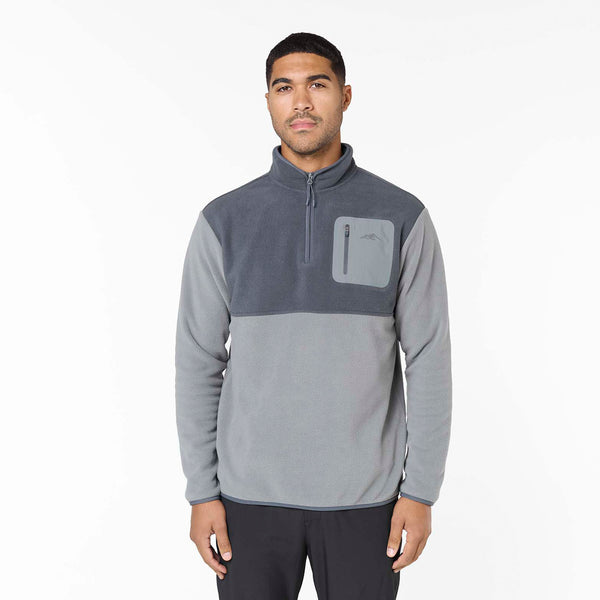 Tech Polar Fleece 1/4 Zip | Charcoal/Mid Grey – Closure London