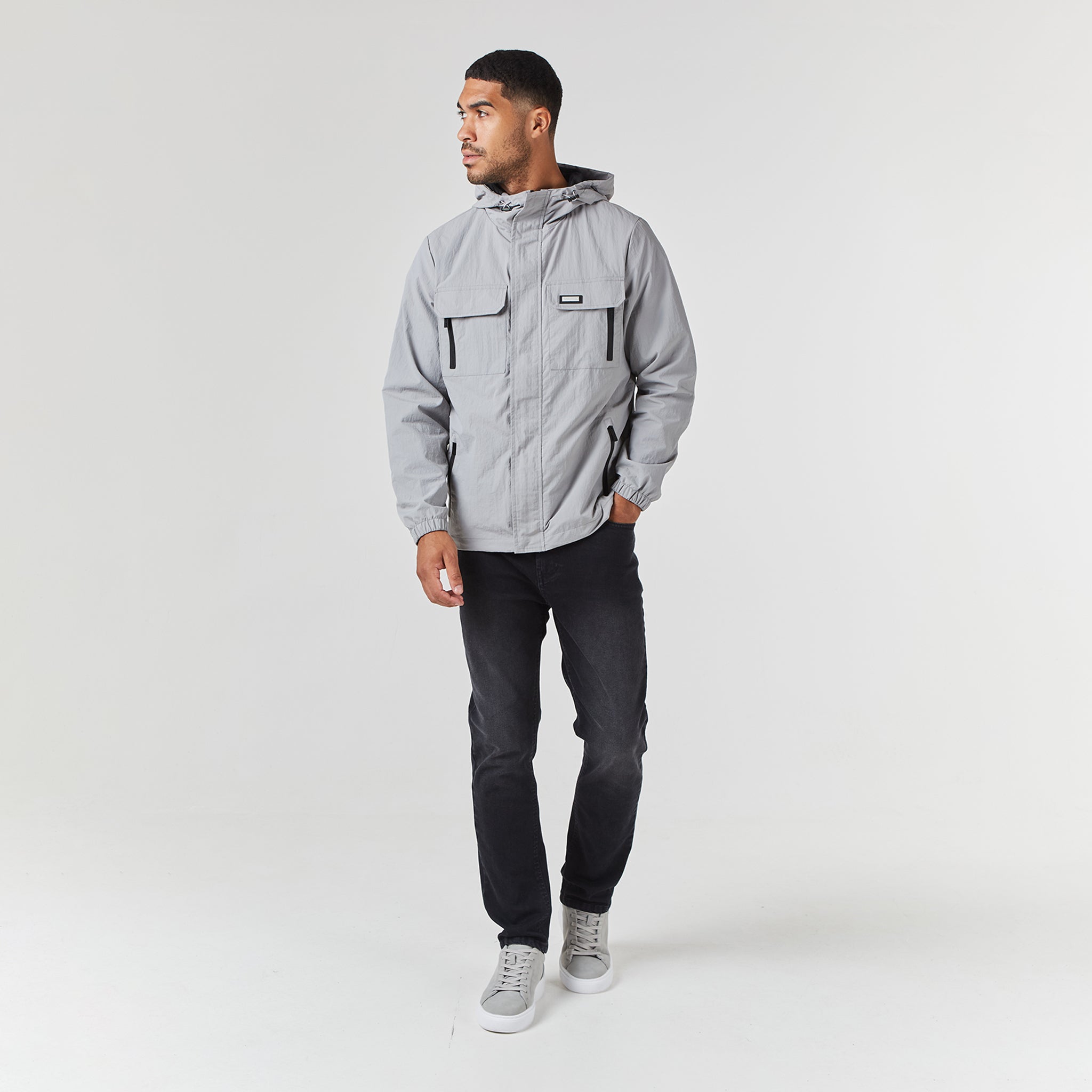 Grey Tech Jacket Tech Utility Jacket | Ice Grey – Closure London