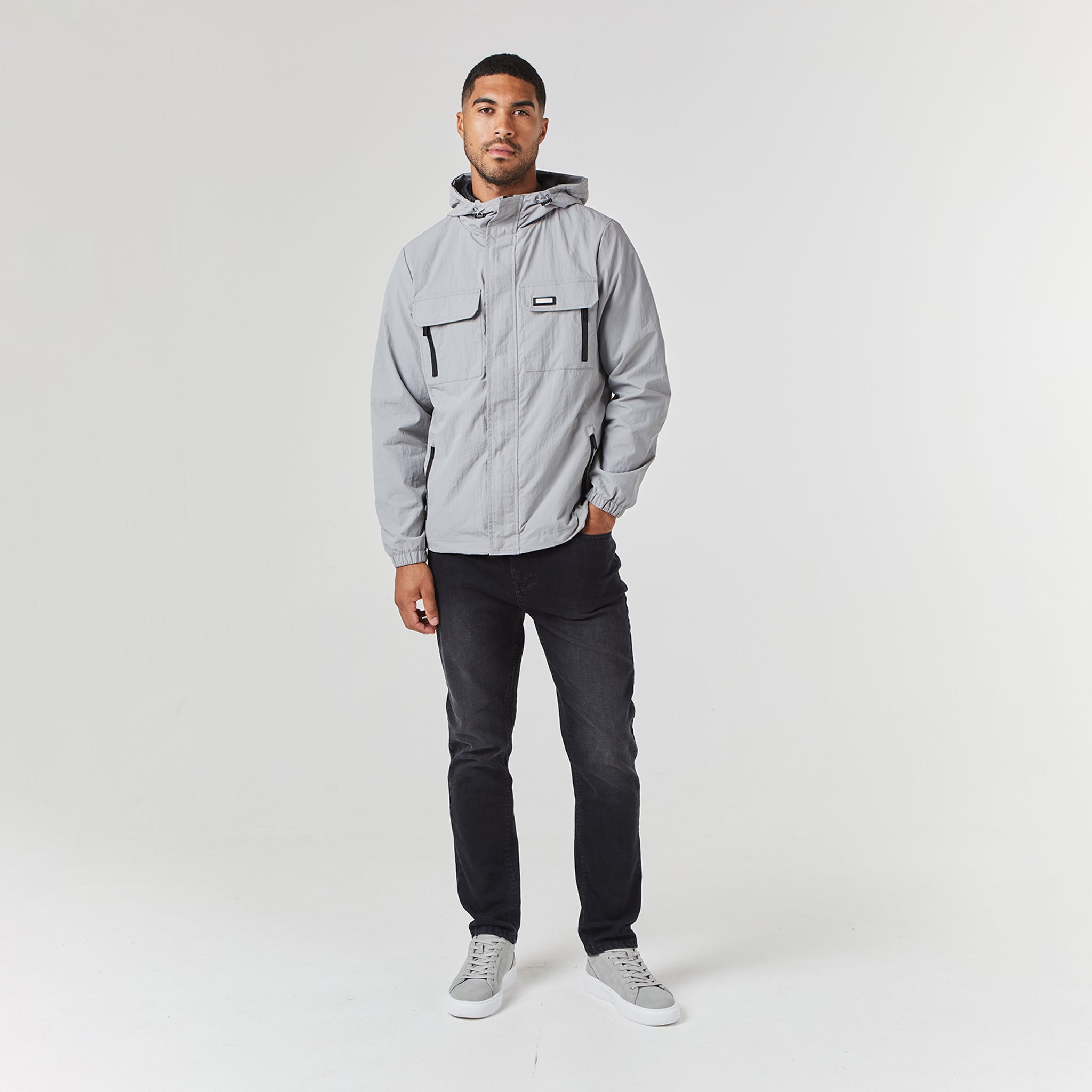 Grey Tech Jacket Tech Utility Jacket | Ice Grey – Closure London