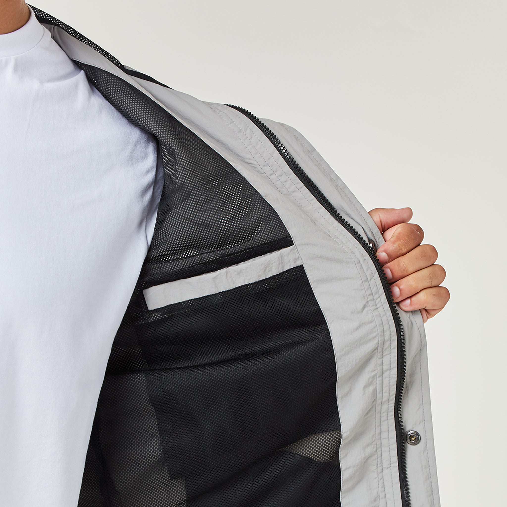 Grey Tech Jacket Tech Utility Jacket | Ice Grey – Closure London