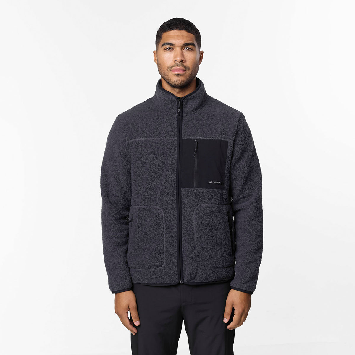 Borg Tech Zip Through Jacket | Dark Grey – Closure London