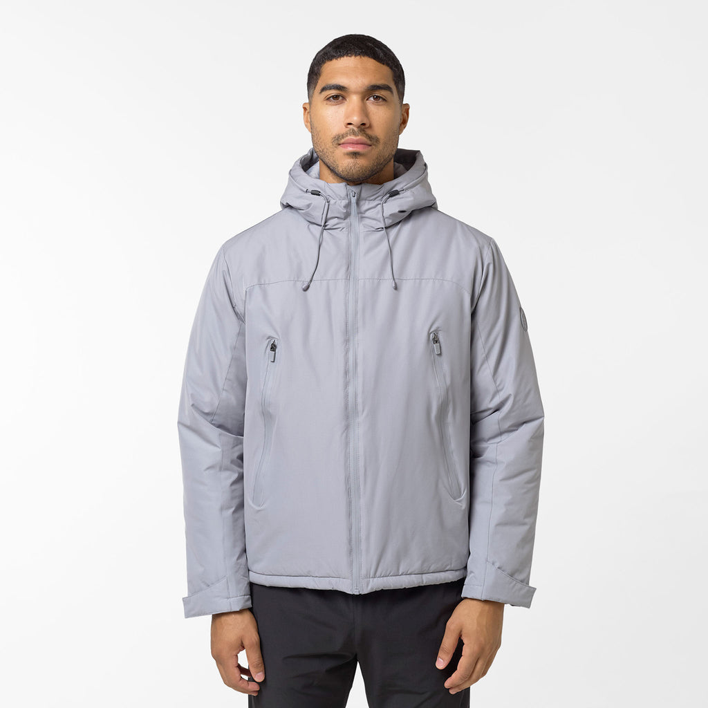 Men's  Mid Grey Alpine Jacket Closure London  Front View