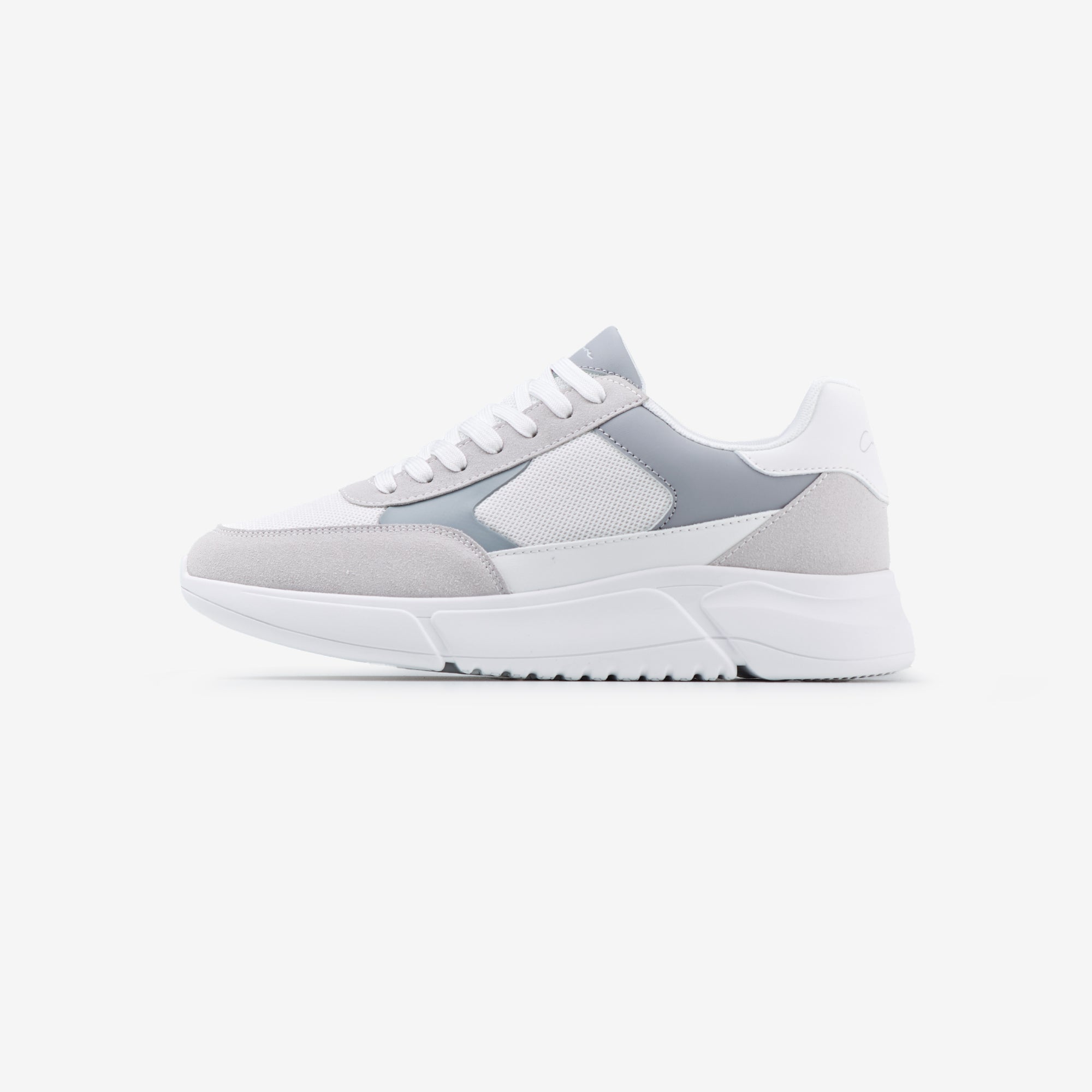 Premium Mesh Runner White Grey