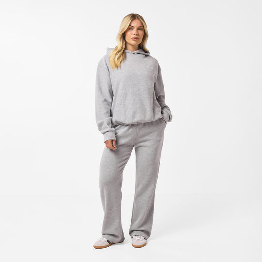 Women's Grey Marl Soft Knit Tracksuit  Closure London  Front View