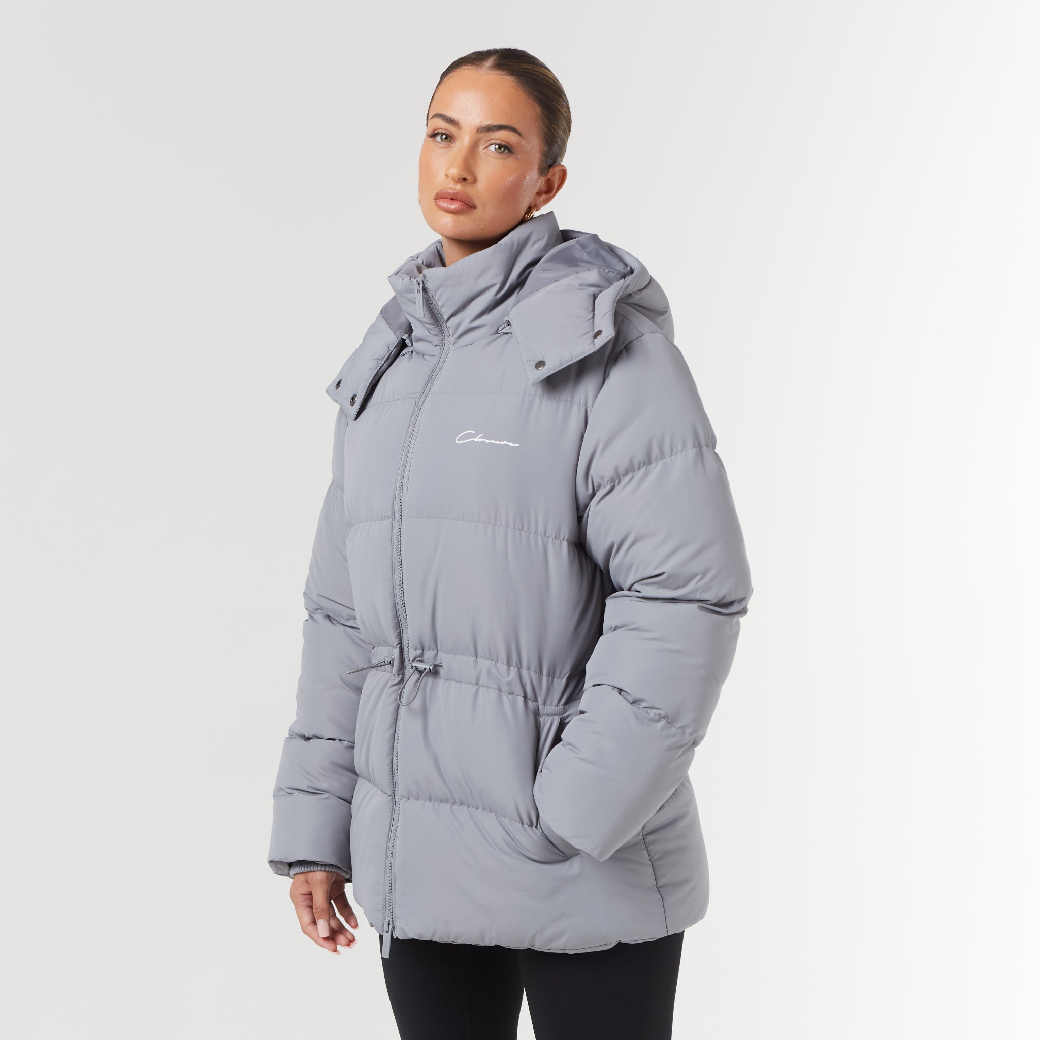Toggle Waist Puffer Slate