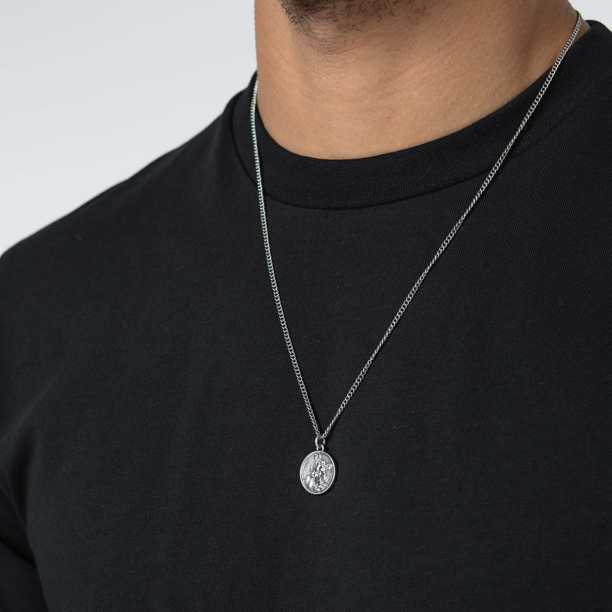 St michael 2025 silver pendant