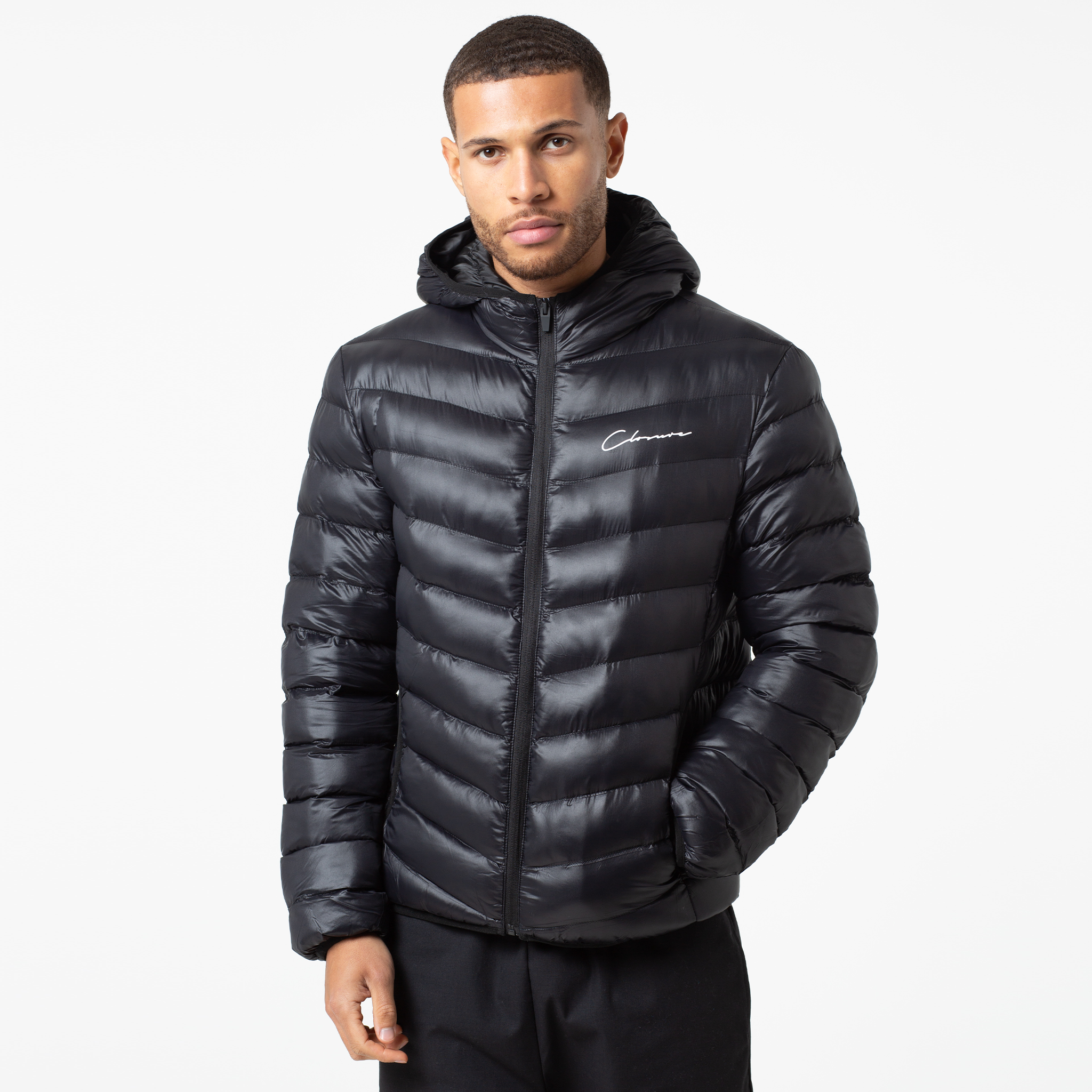 Slim Puffer Jacket Black - Main Image