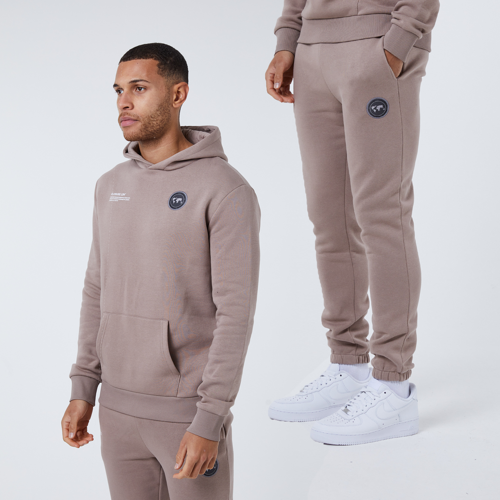 Brown tracksuit with badge logo