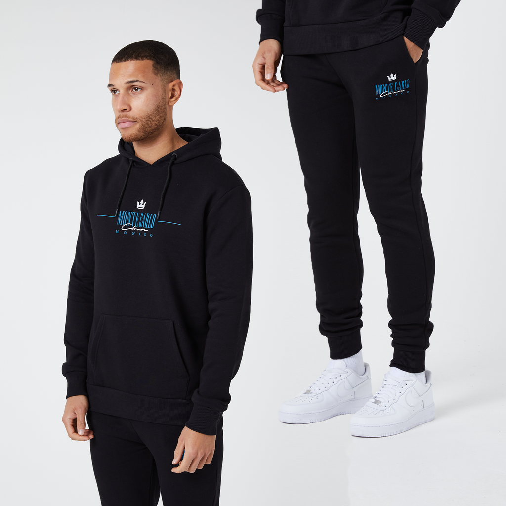 Monte Carlo black and blue tracksuit