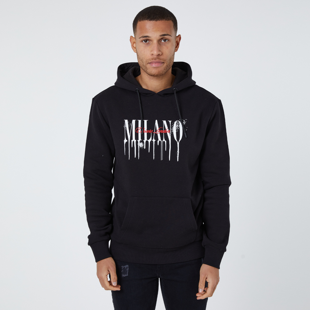 Milano drip hoodie in black